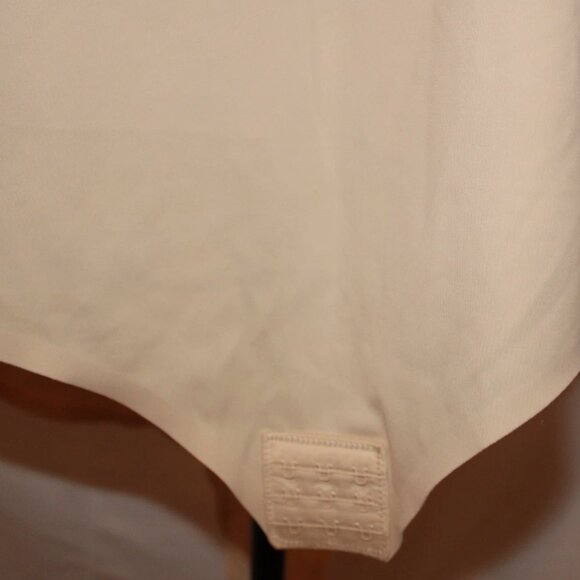 Nude Body Briefer Beige Bodysuit 3XL Adjustable Straps & Hook Eye Crotch Closure - Picture 4 of 8